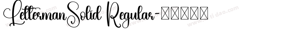 LettermanSolid Regular字体转换